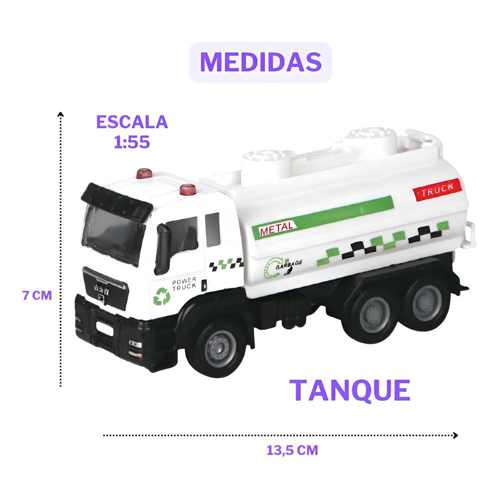 Carrinho de Brinquedo Super Trucks (Tanque) Coleção Profissões POLIBRINQ