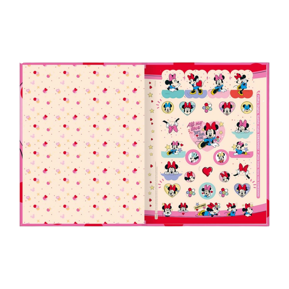 Caderno Brochurão Disney Minnie 80f (Friends Forever) FORONI