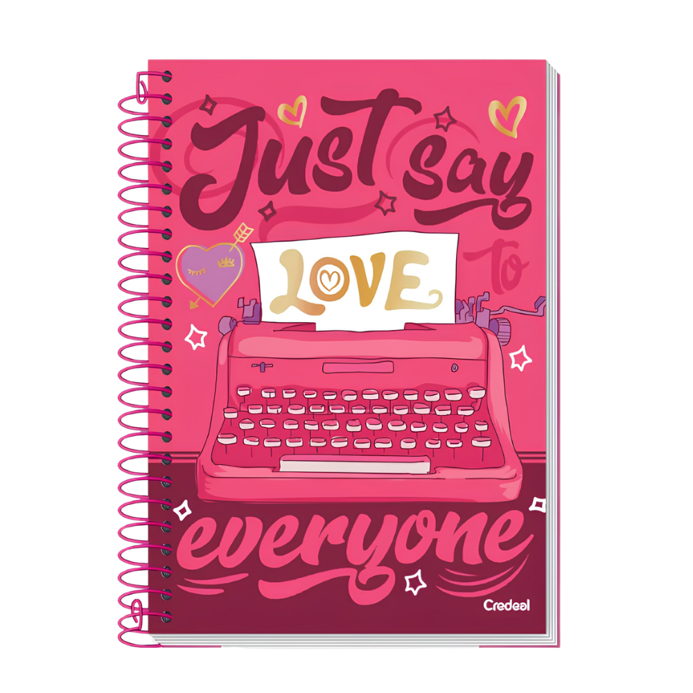 Caderno Universitário 10m 200fls Love (Just Say Love) CREDEAL