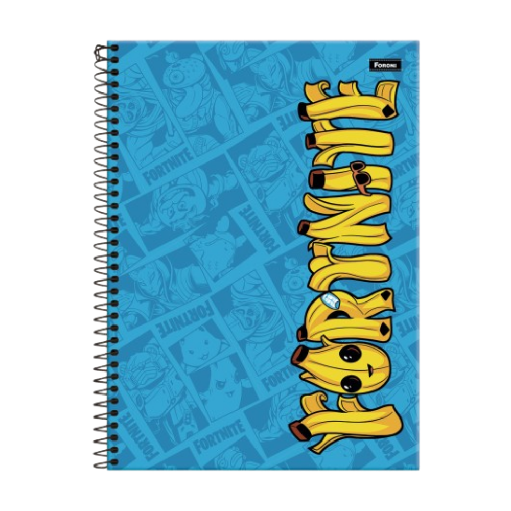 Caderno Universitário 1m 80fls Fortnite (Logo Embananado) FORONI