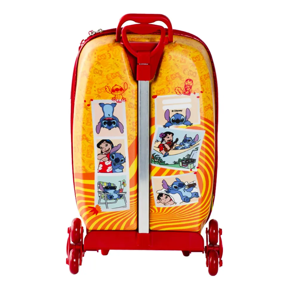 Mala Infantil Disney Stitch Amarelo Tropical MAXTOY DIPLOMATA