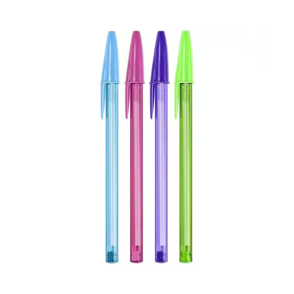 Conjunto de Canetas Esferográficas Cristal Fashion 4 Cores BIC