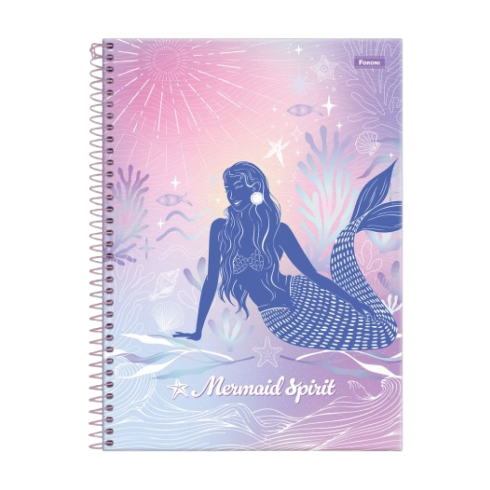 Caderno Universitário Sereia 1m 80f (Mermaid) FORONI