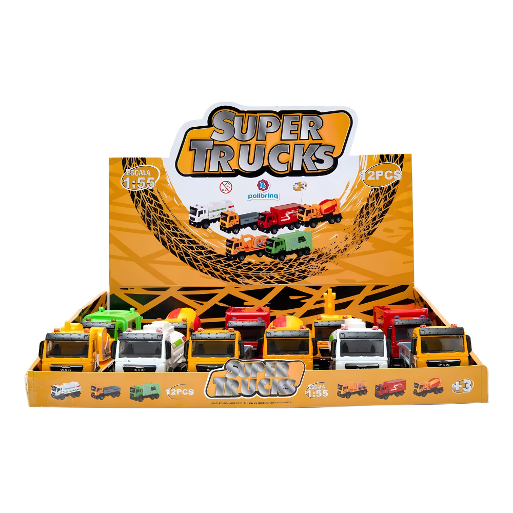 Carrinho de Brinquedo Super Trucks (Trator) Coleção Profissões POLIBRINQ
