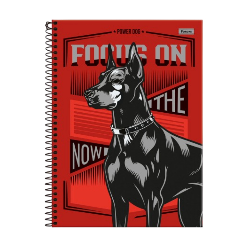 Caderno Universitário Power Dog 1m 80f (Focus On) FORONI
