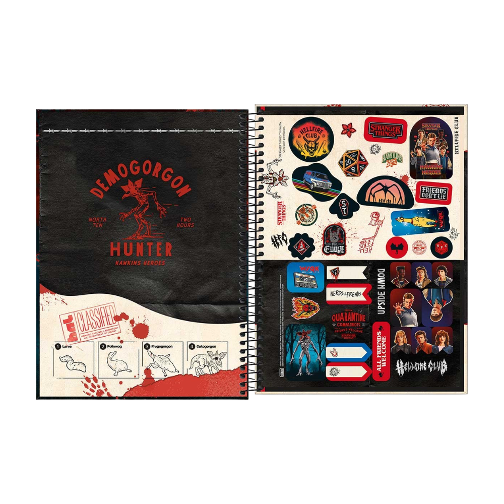 Caderno Universitário Connect 10m 160fls Stranger Things (Upside Down) TILIBRA