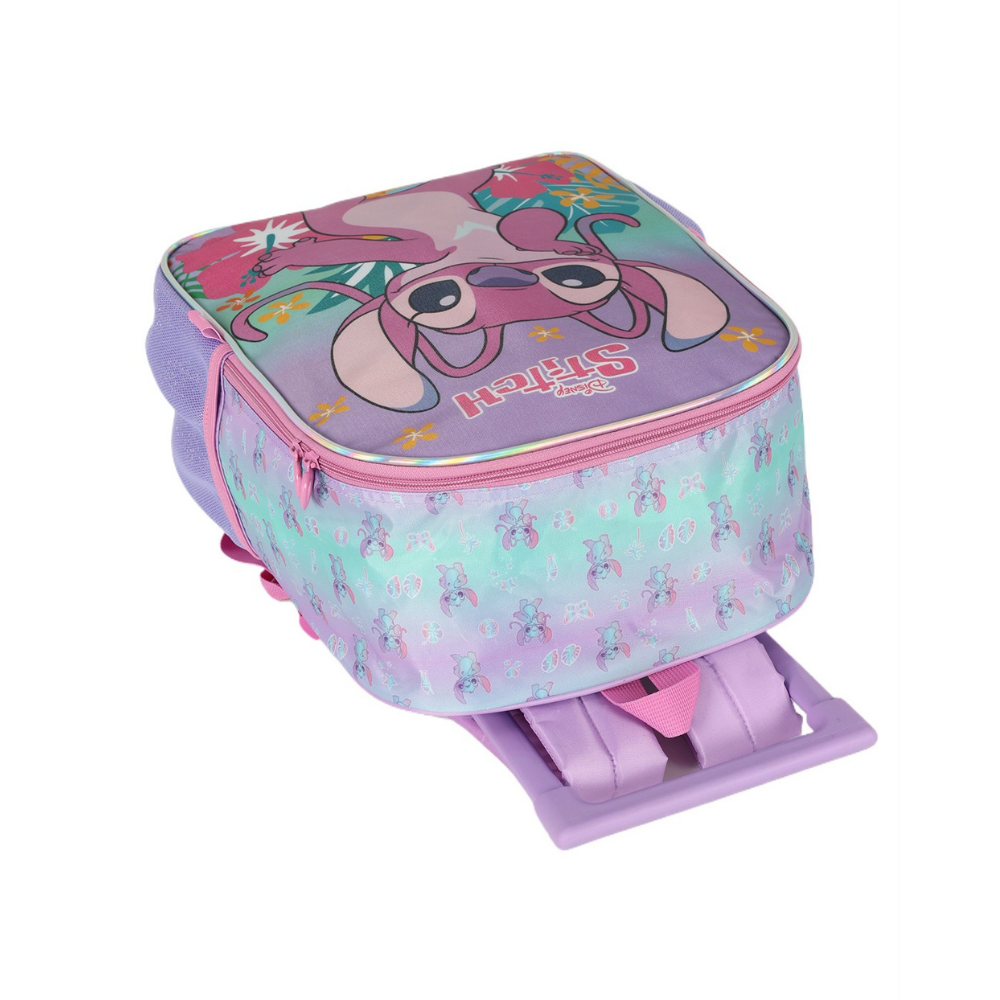 Mochila com Rodas Disney Stitch e Angel Roxo LUXCEL
