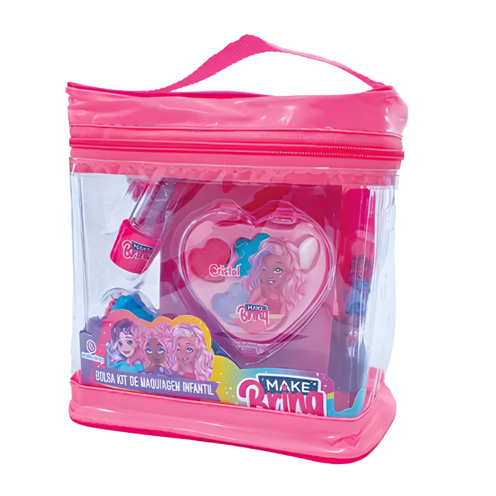 Bolsa Kit Necessaire de Maquiagem Infantil (Médio) Make Brinq POLIBRINQ