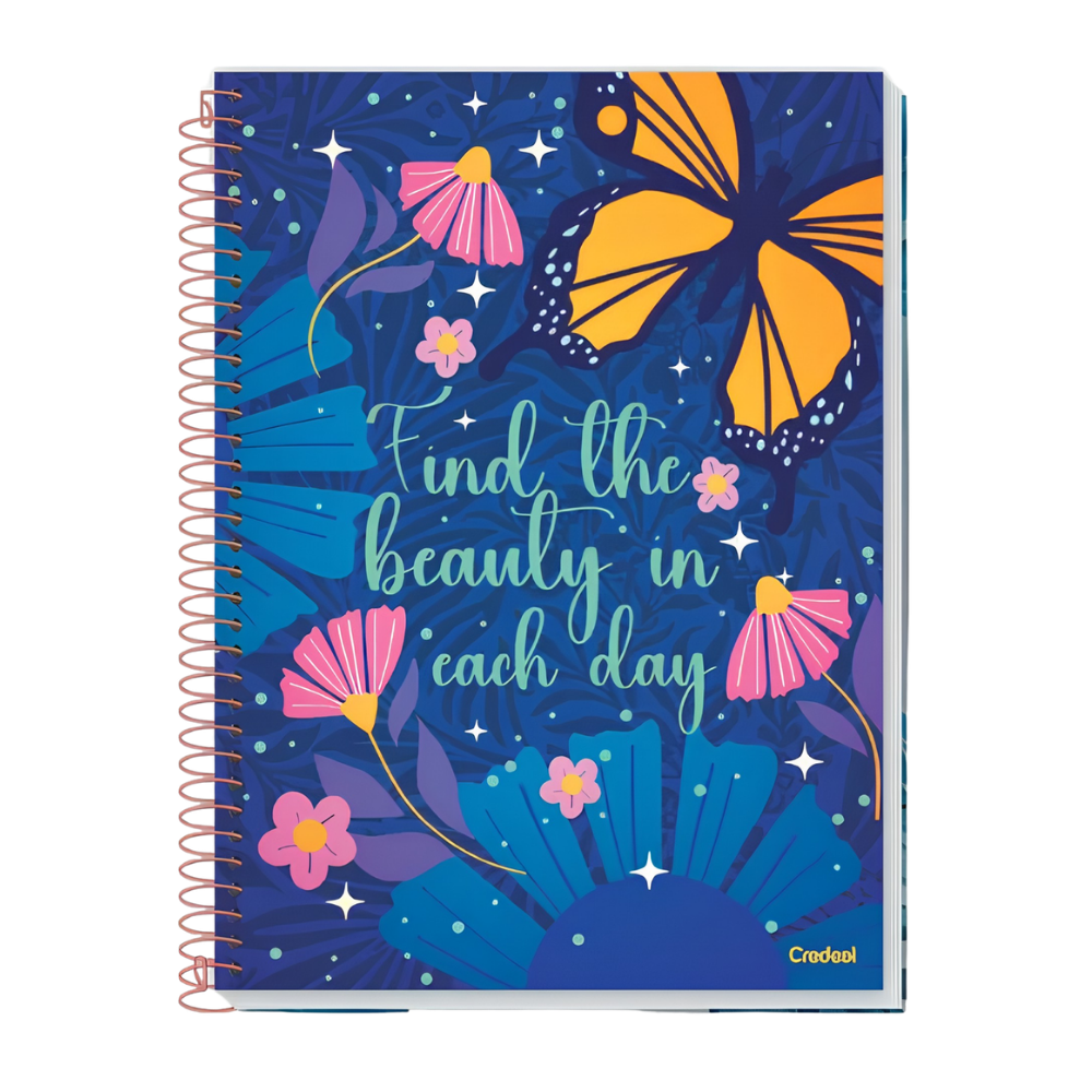 Caderno Universitário 10m 160fls Purpurina (Beauty) CREDEAL
