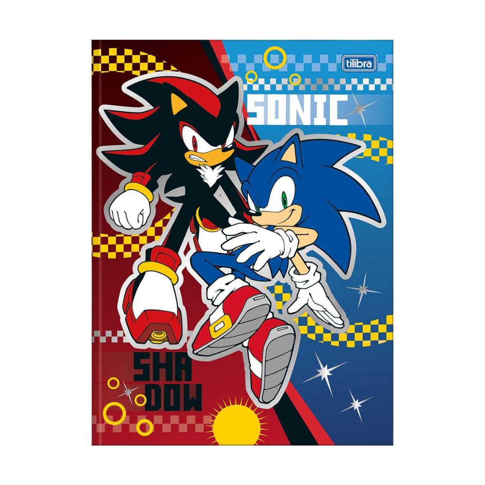 Caderno Brochurão Sonic 80f (Sonic e Shadow) TILIBRA