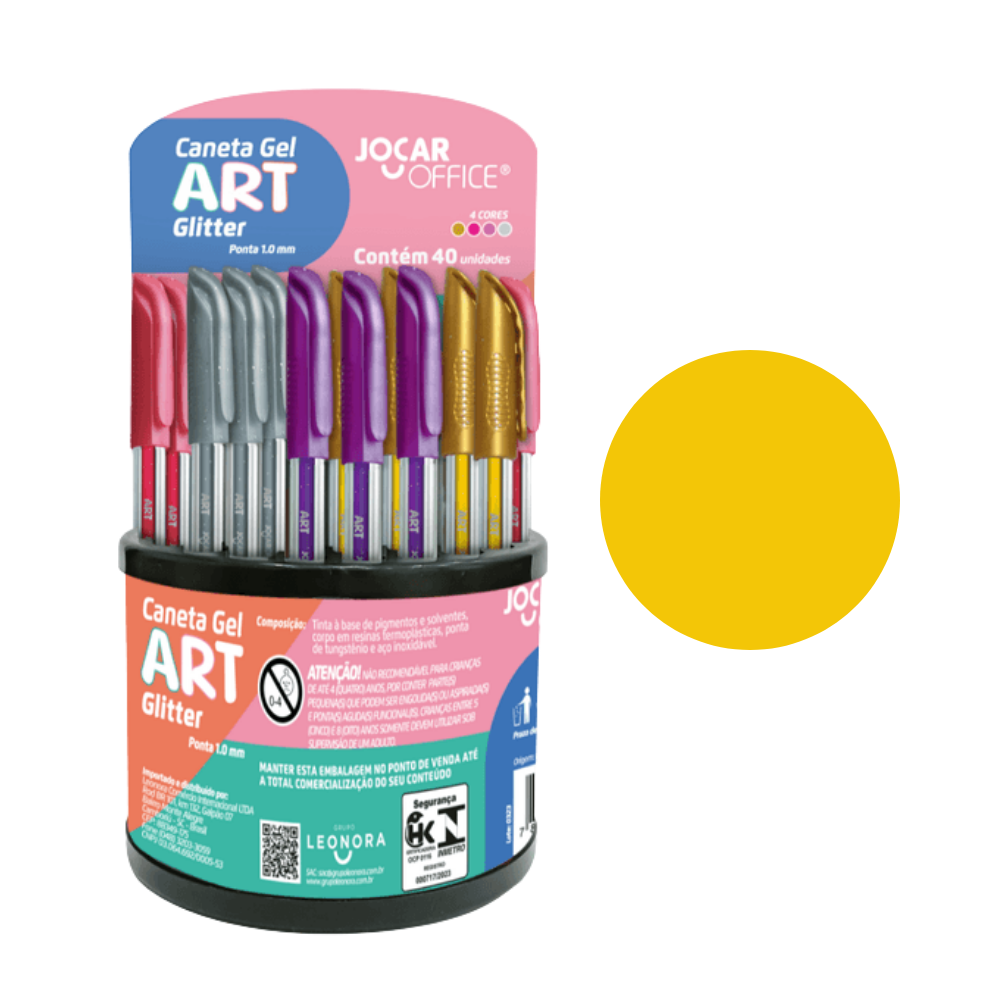 Caneta Gel Art Brilho 1.0mm (Dourado) JOCAR OFFICE