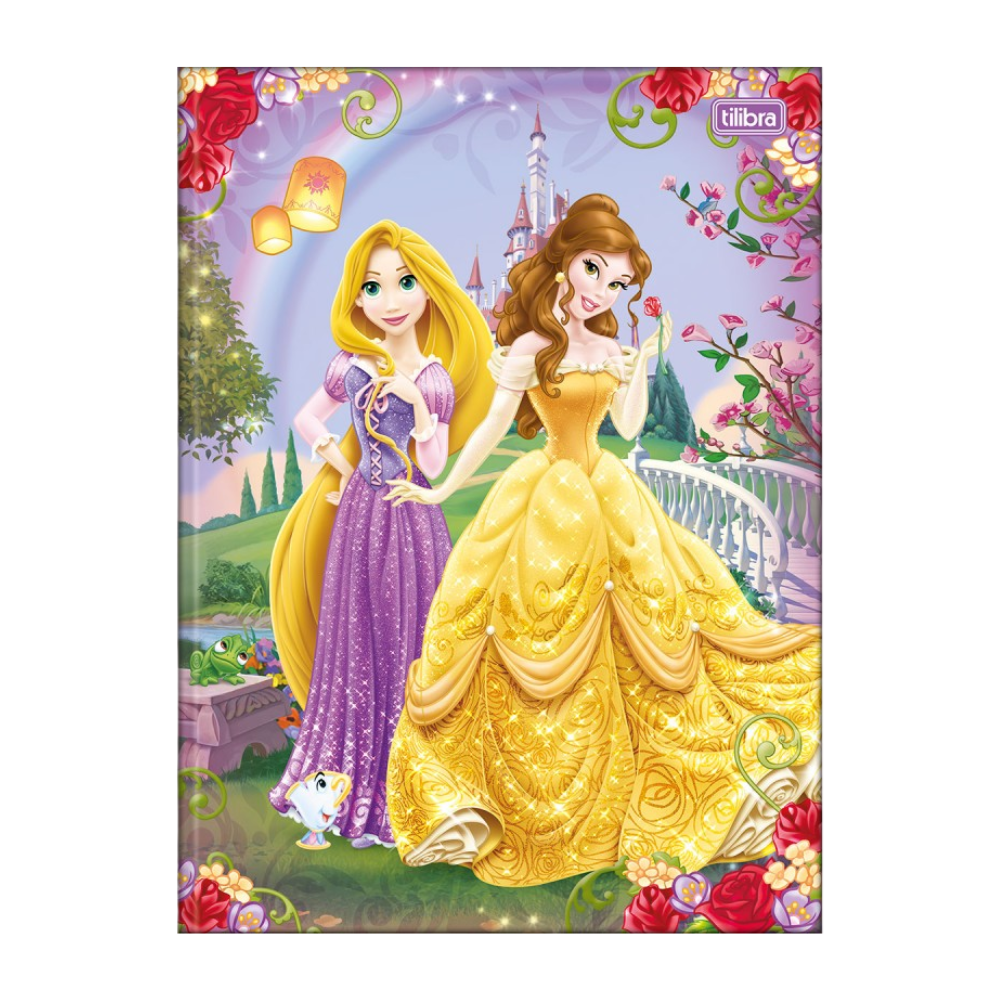 Caderno Brochurão Disney Princesas 80f (Bela e Rapunzel) TILIBRA