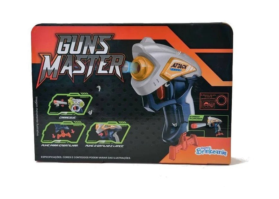 Kit 2 Lançadores de Dardos Elite 12 Dardos Guns Master BRINKZANIA