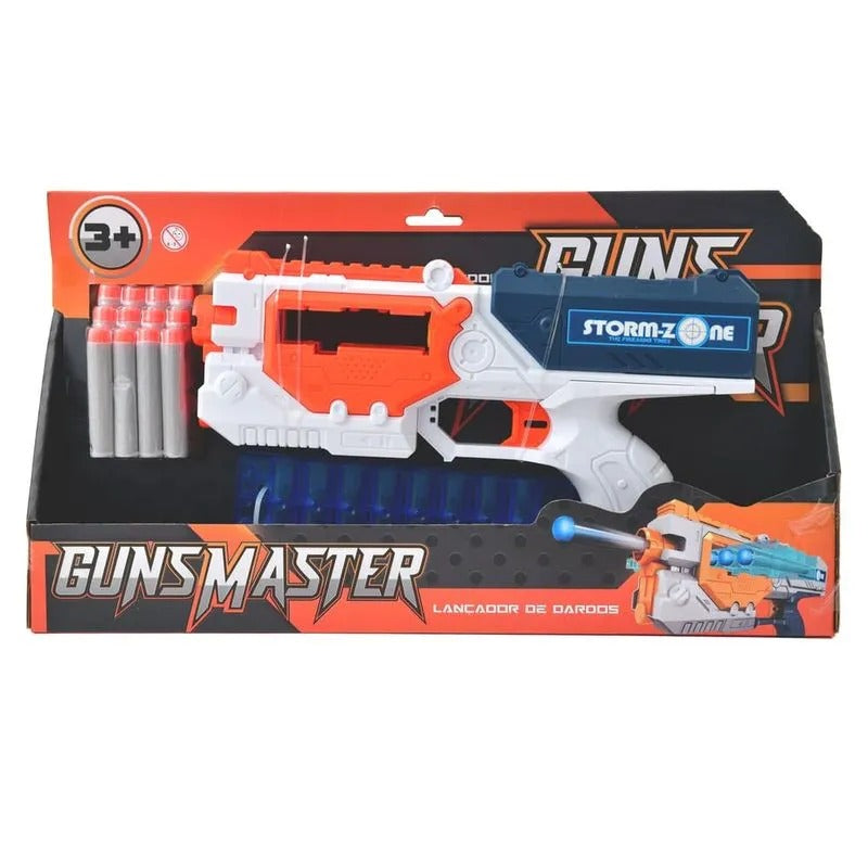 Lançador de Dardos Storm Zone 12 Dardos Guns Master BRINKZANIA