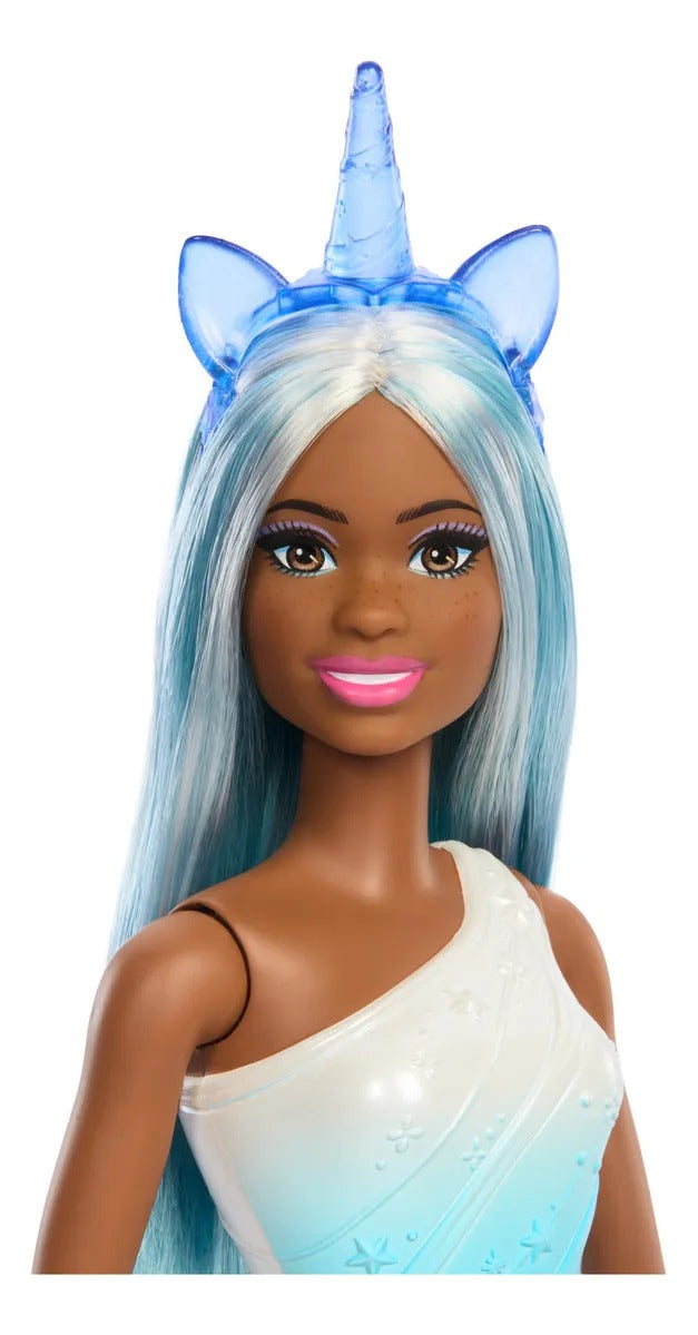 Boneca Barbie Unicórnio Saia de Sonho Azul MATTEL