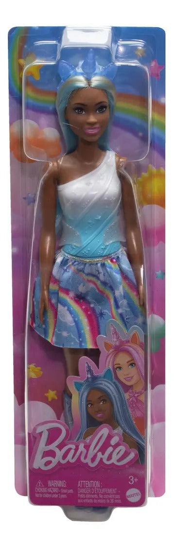 Boneca Barbie Unicórnio Saia de Sonho Azul MATTEL