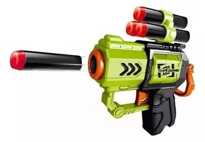 Kit 2 Lançadores de Dardos Top Game 12 Dardos Guns Master BRINKZANIA