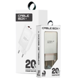 Carregador Premium Dupla Entrada USB A e Tipo C Fonte 20W CABLE BOX