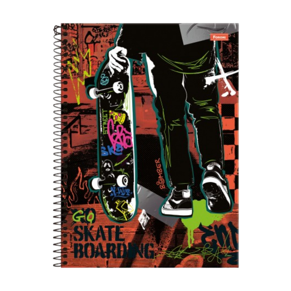 Caderno Universitário Bomber 1m 80f (Skate) FORONI