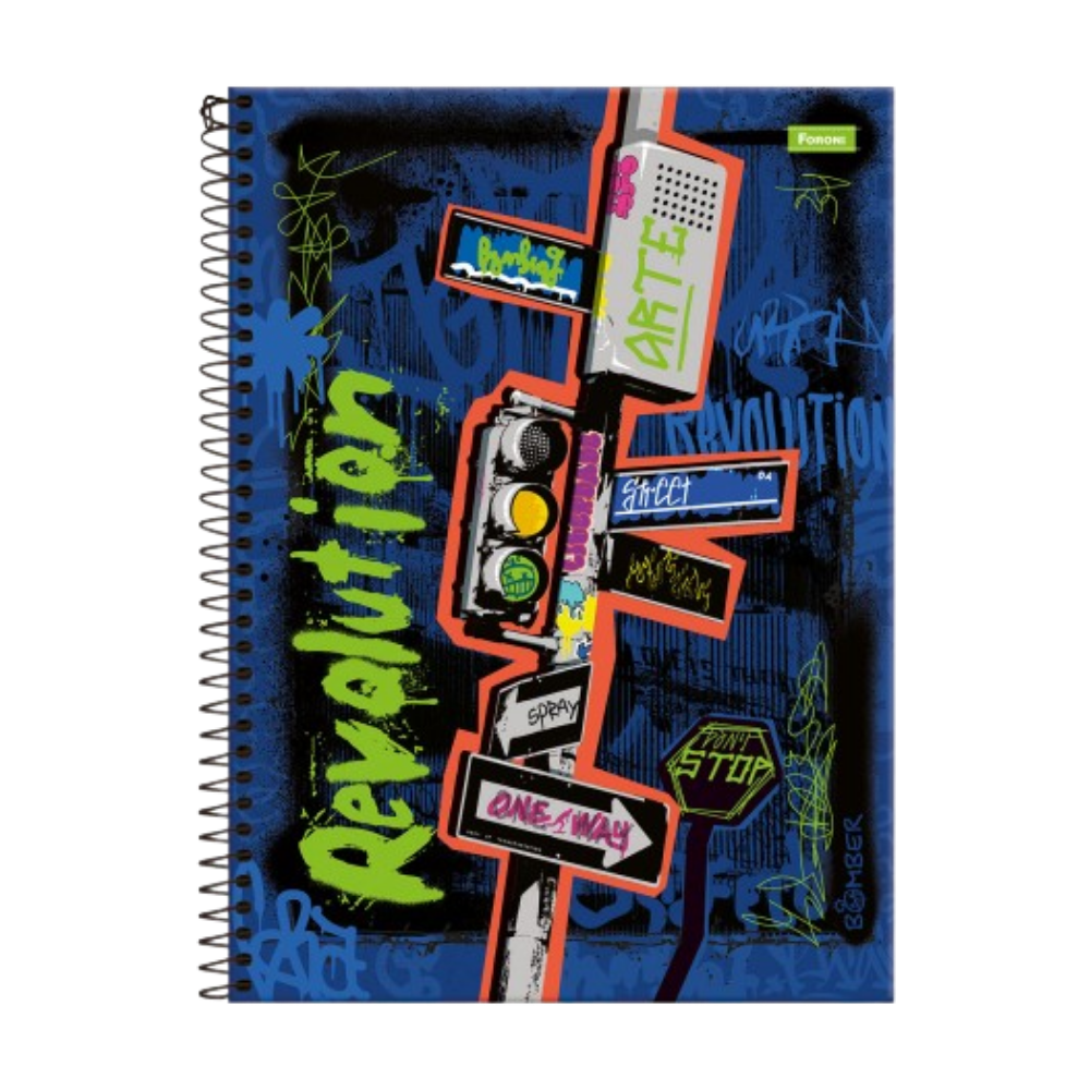 Caderno Universitário Bomber 1m 80f (Semáforo) FORONI