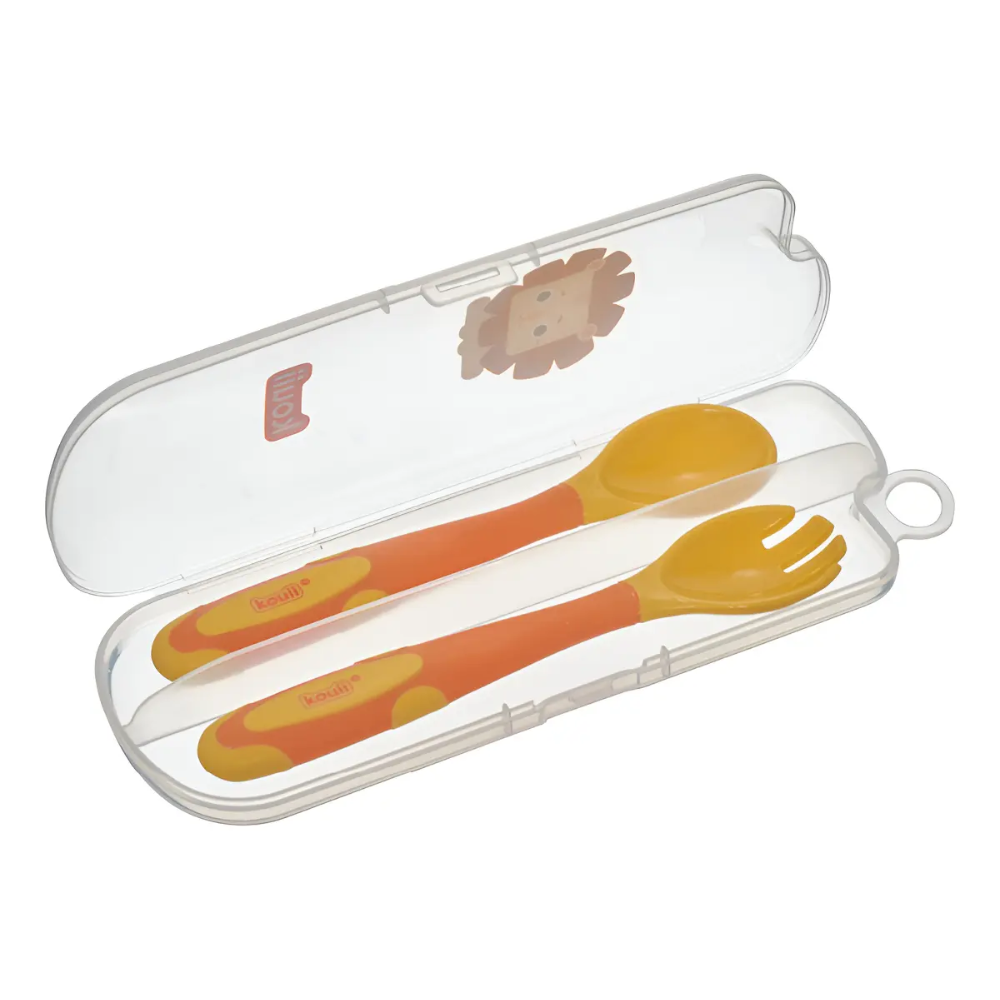 Kit Talheres Flexíveis de Plástico Filhotiis Leão Leo KOUII