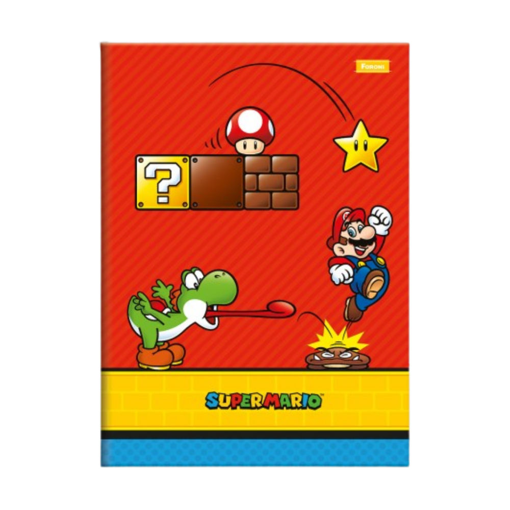 Caderno Brochurão Super Mario 80f (Mario e Yoshi) FORONI