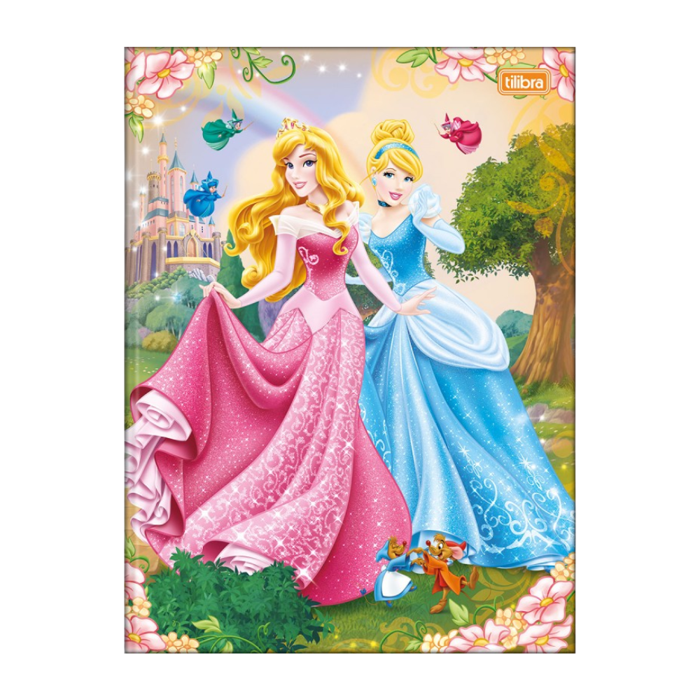 Caderno Brochurão Disney Princesas 80f (Aurora e Cinderela) TILIBRA