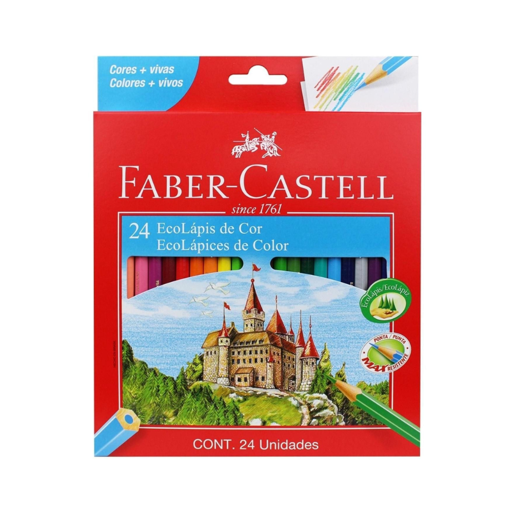 Lápis de Cor 24 Cores EcoLápis FABER CASTELL