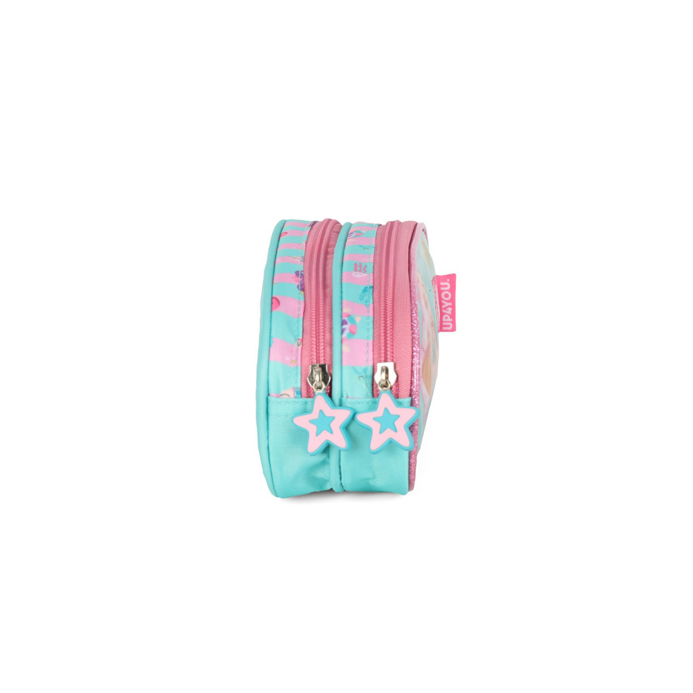 Estojo Duplo Infantil Sereia Verde UP4YOU LUXCEL