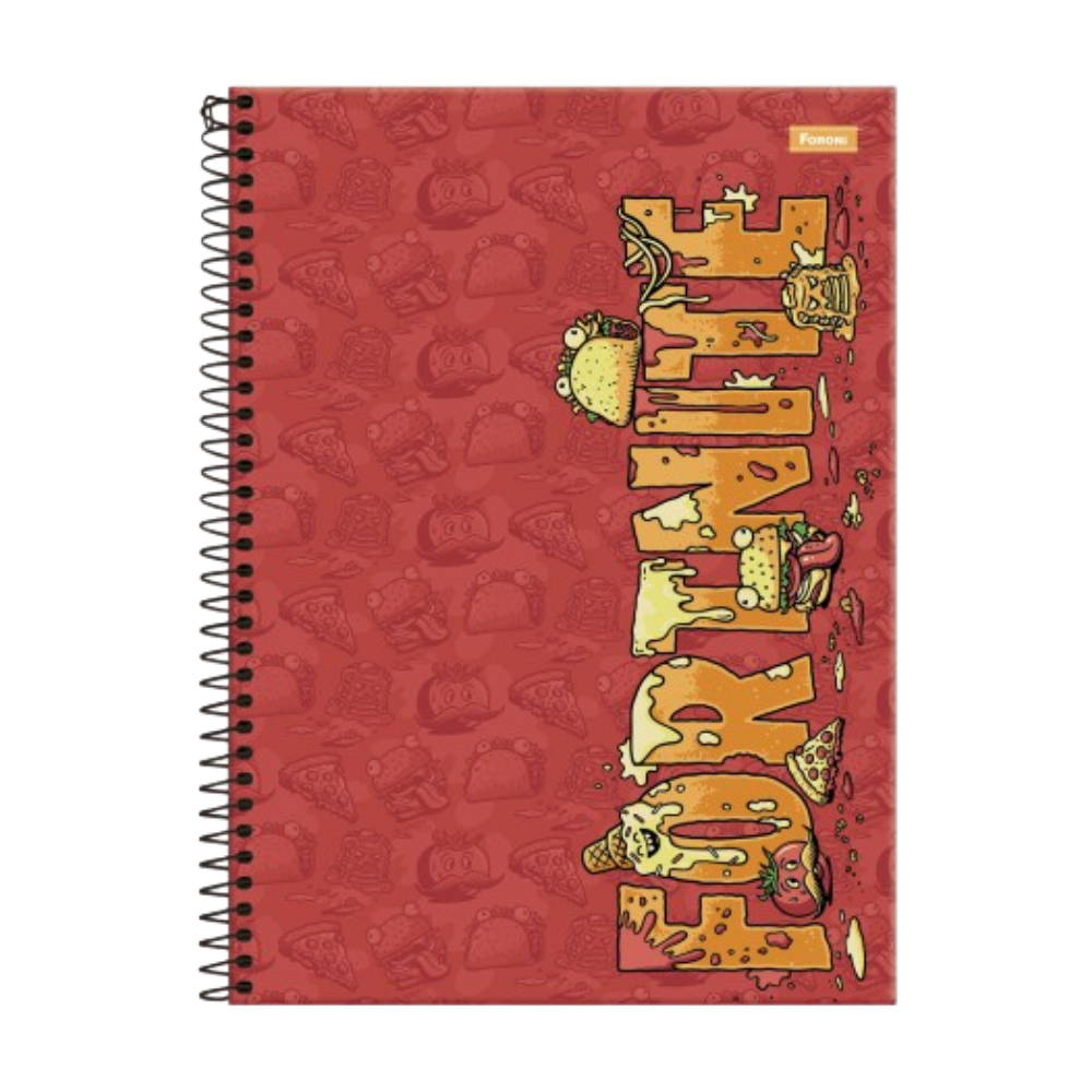 Caderno Universitário 1m 80fls Fortnite (Logo Burguer) FORONI