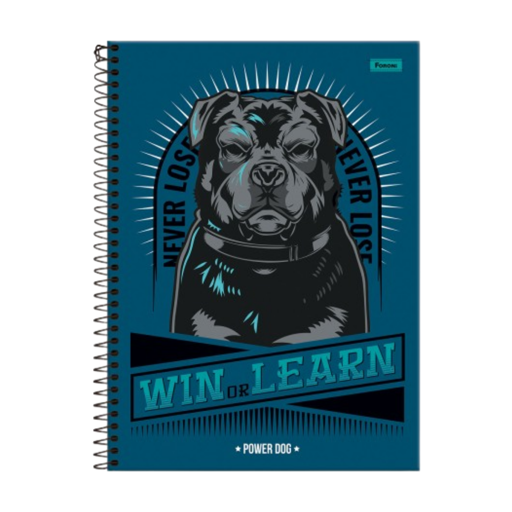 Caderno Universitário Power Dog 1m 80f (Win Or Learn) FORONI