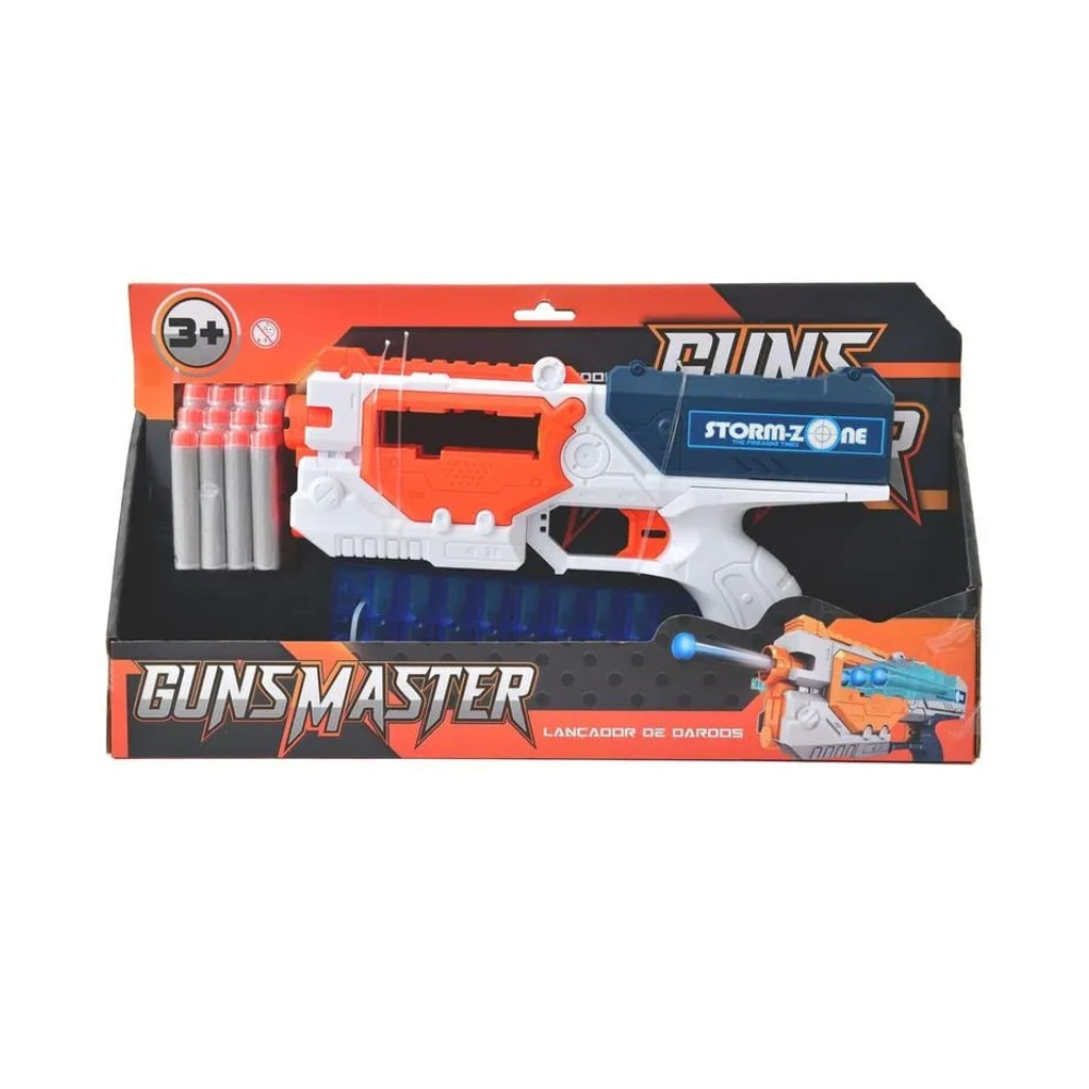 Lançador de Dardos Storm Zone 12 Dardos Guns Master BRINKZANIA