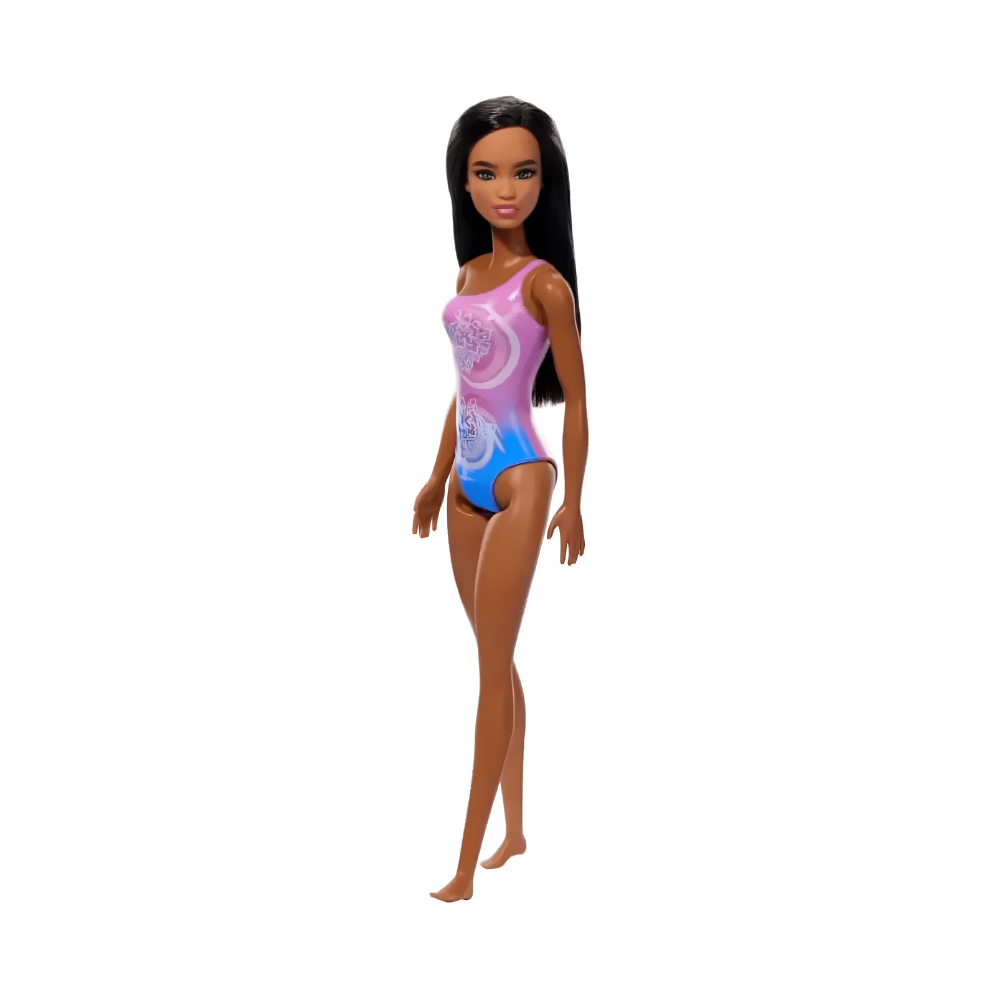 Boneca Barbie Praia com Maiô Lilás MATTEL