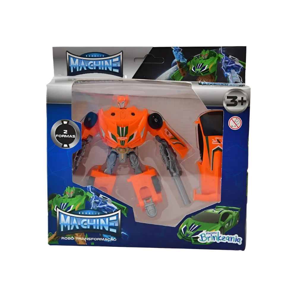 Boneco Robô Transformação Pequeno Robotic Machine BRINKZANIA