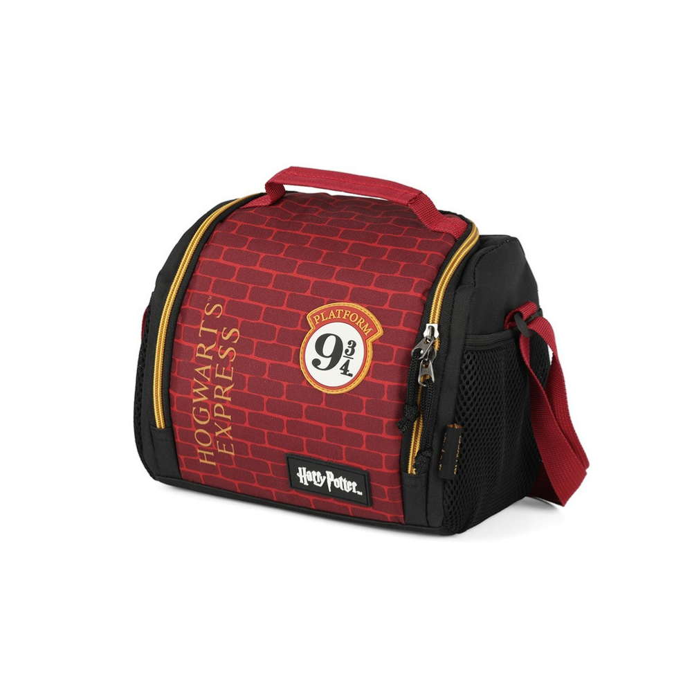 Lancheira Juvenil Harry Potter Hogwarts Express Platform 9 3/4 Vinho LUXCEL