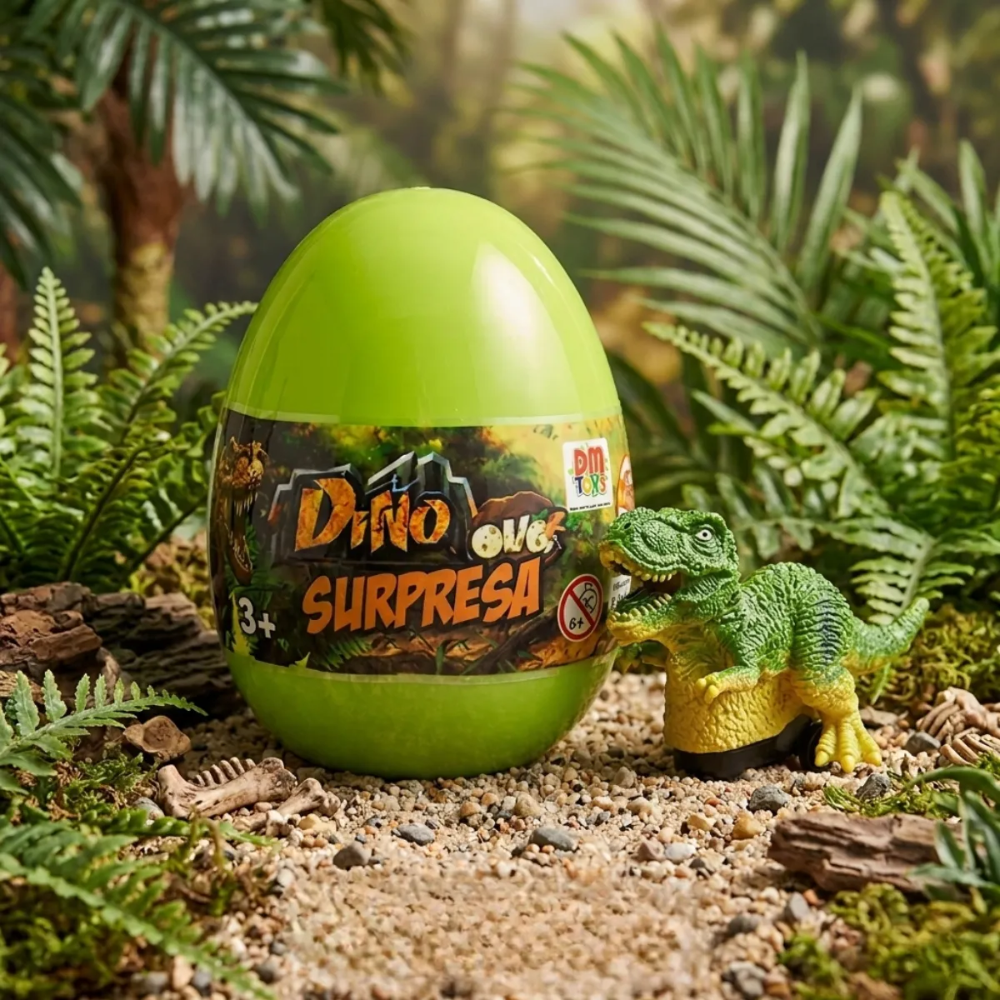 Dino Ovo Surpresa Dinossauro Pull Back DM TOYS