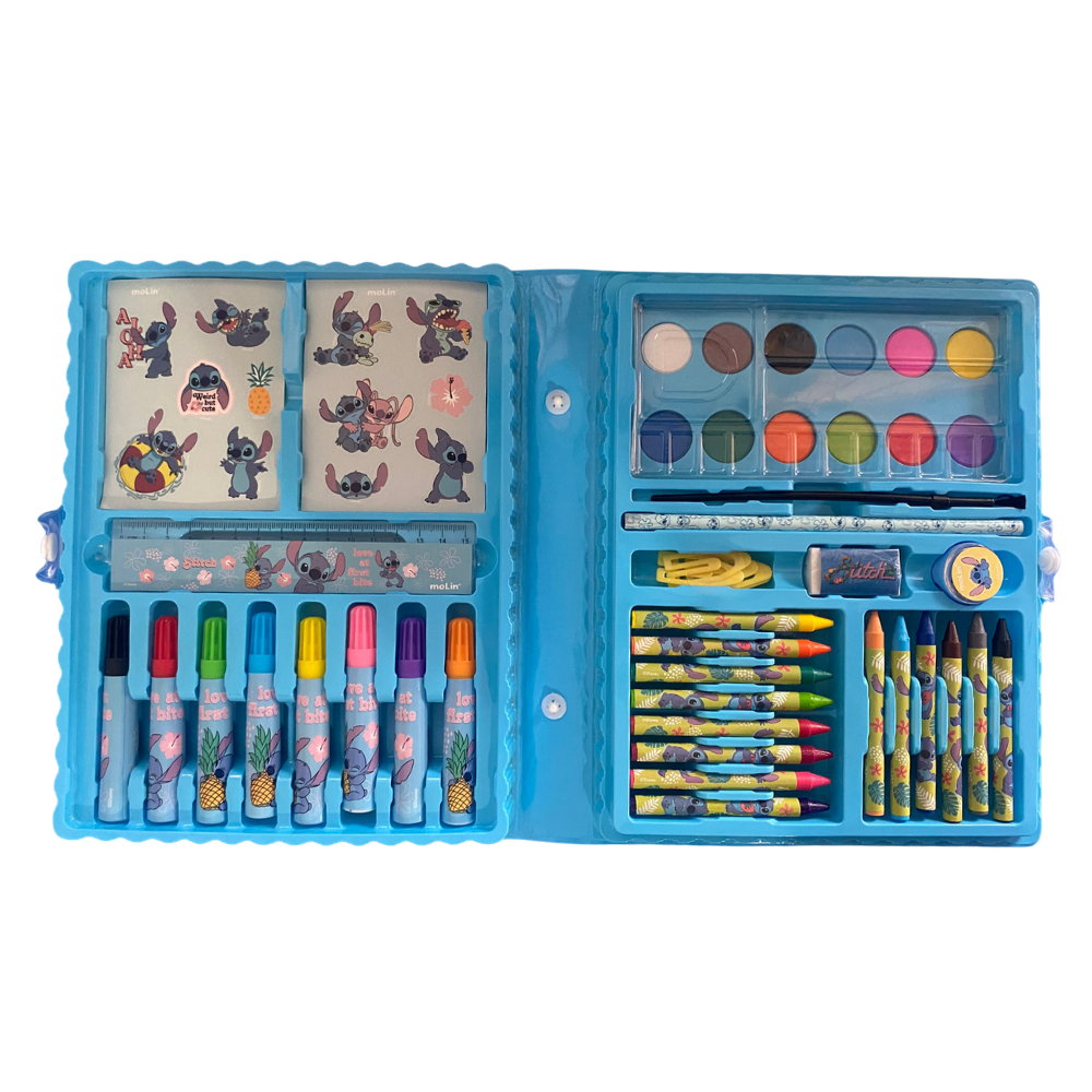 Maleta de Pintura Disney Stitch 60 Itens MOLIN