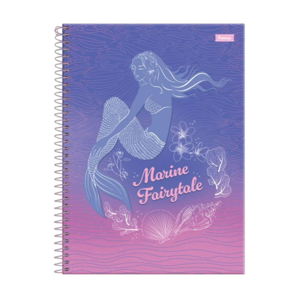 Caderno Universitário Sereia 1m 80f (Marine) FORONI