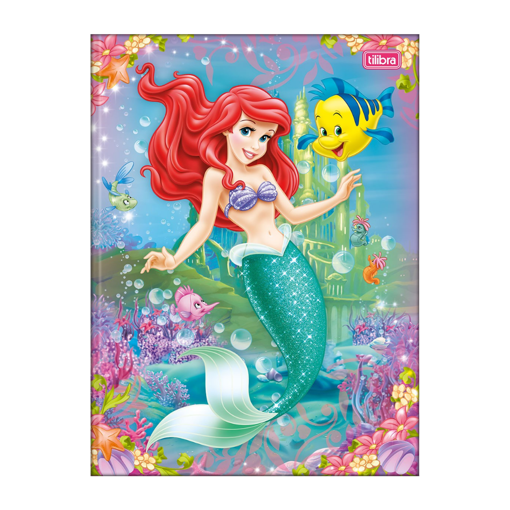 Caderno Brochurão Disney Princesas 80f (Ariel) TILIBRA