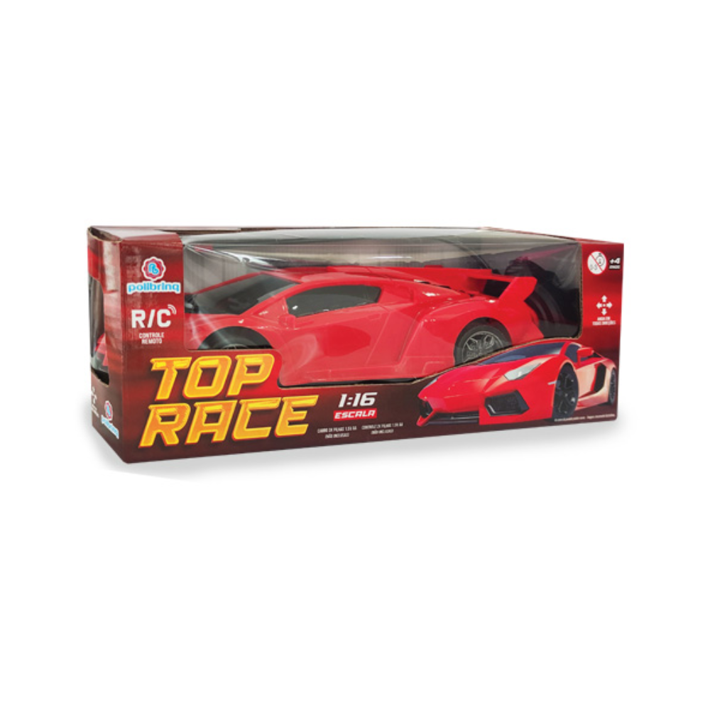 Carrinho de Controle Remoto Escala 1:16 Top Race POLIBRINQ