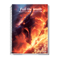 Caderno Universitário 10m 160fls Aventura com Dragões (Wrath) CREDEAL