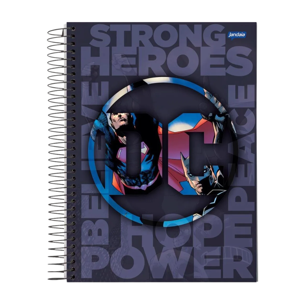 Caderno Universitário 1m 80fls DC Comics (Logo) JANDAIA