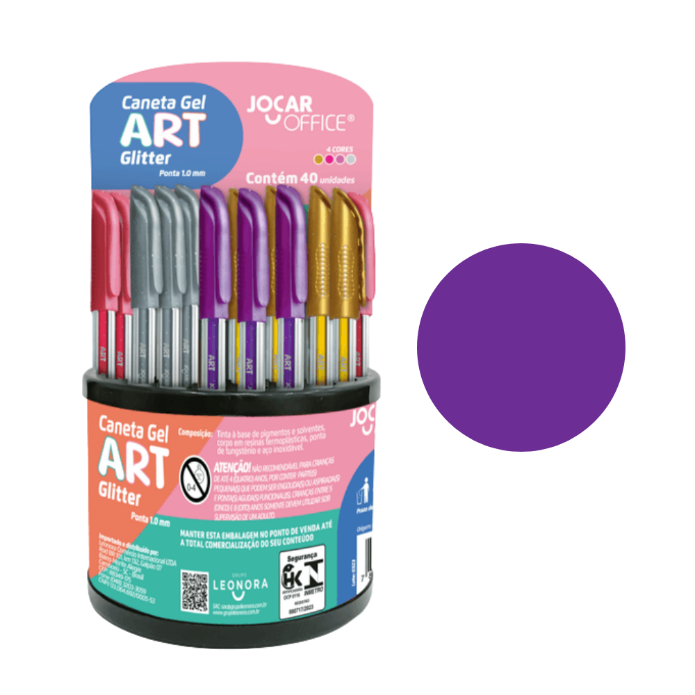 Caneta Gel Art Brilho 1.0mm (Violeta) JOCAR OFFICE