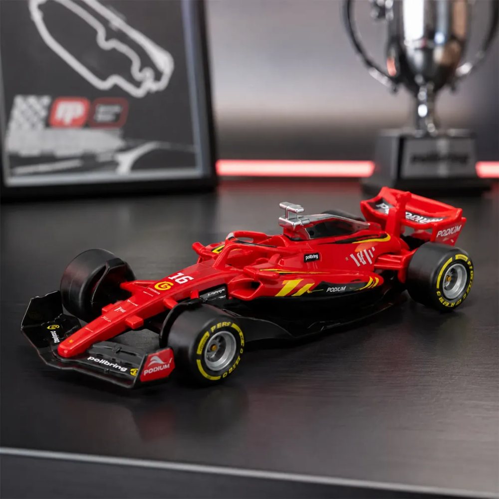 Carrinho em Metal Podium Vermelho POLIBRINQ