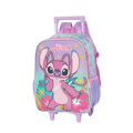 Mochila com Rodas Disney Stitch e Angel Roxo LUXCEL