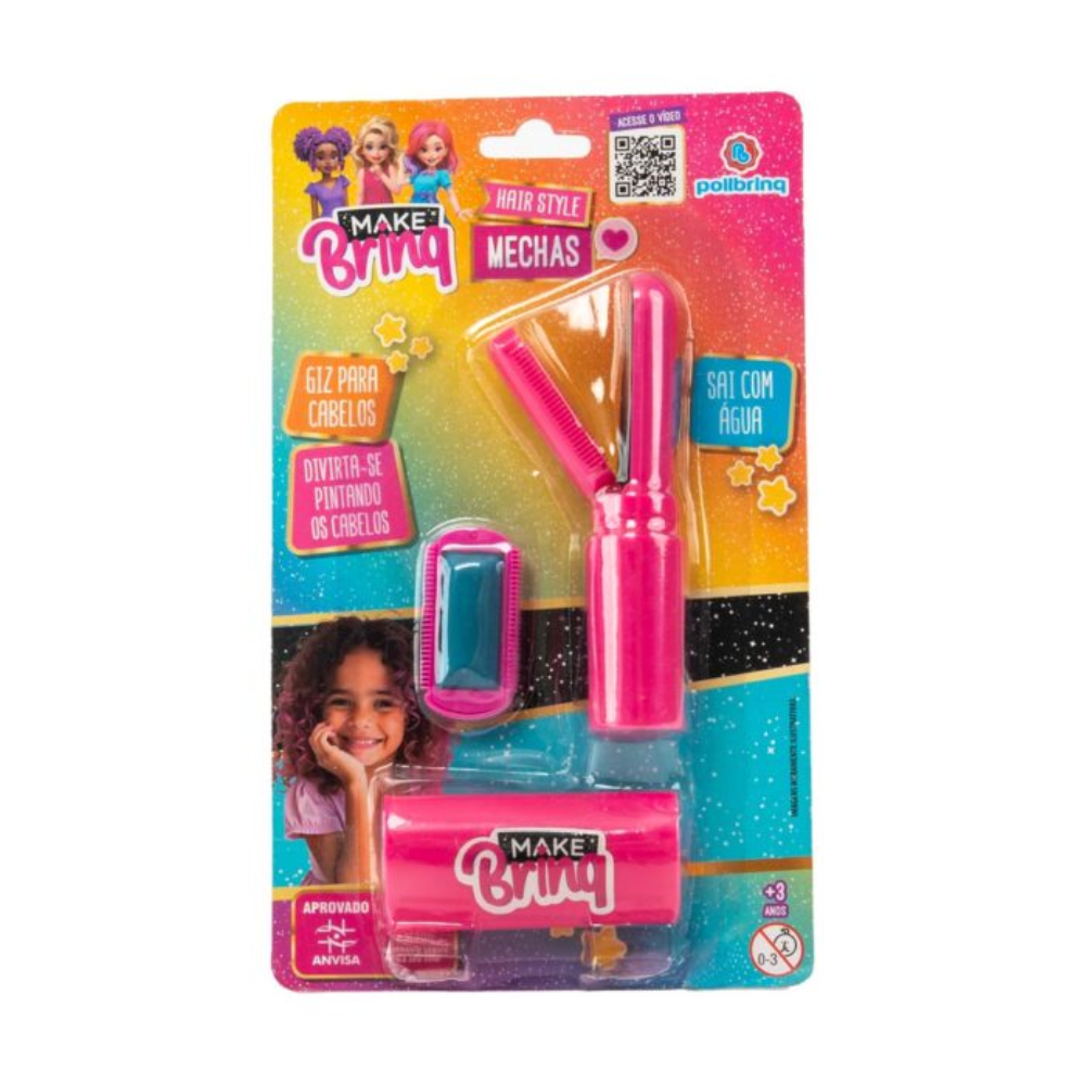 Aplicador para Mechas de Cabelo Hair Style (Azul) Make Brinq POLIBRINQ