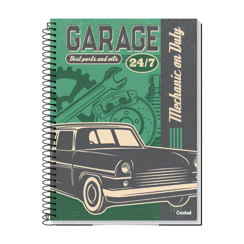 Caderno Universitário 10m 160fls Golden Years (Carro) CREDEAL