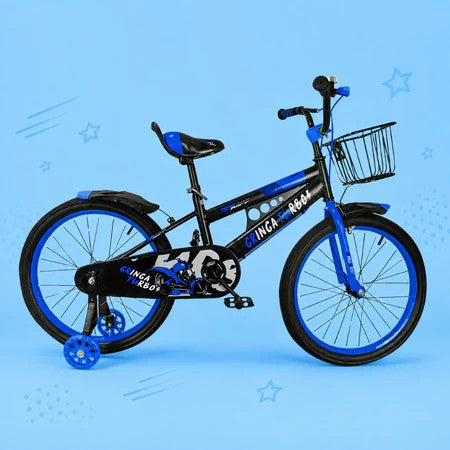 Bicicleta Infantil Turbo Aro 16 LED + Rodinha LED + Freio V-Brake + Cesti