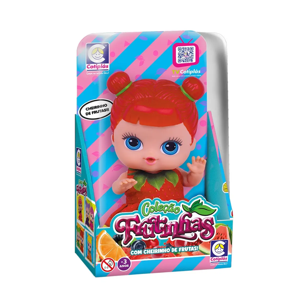 Boneca com Cheirinho de Morango Frutinhas COTIPLÁS