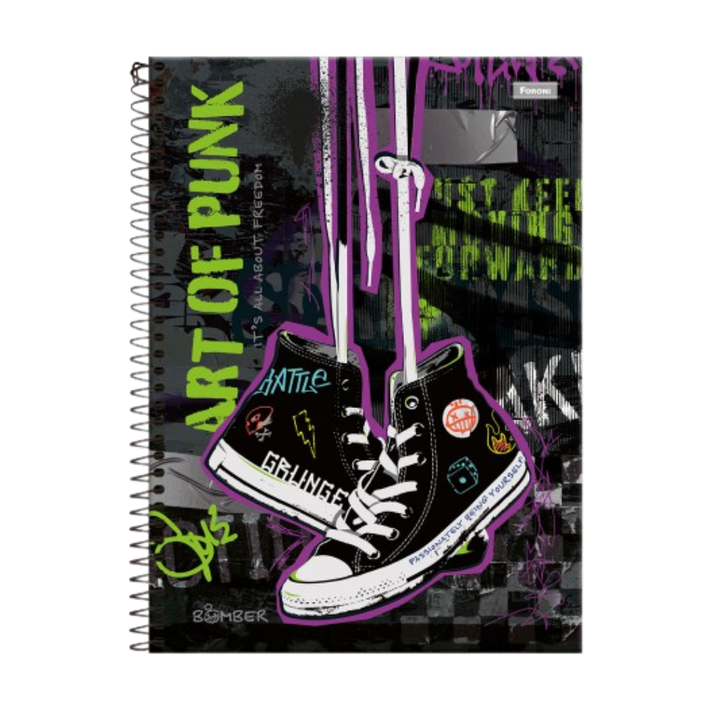 Caderno Universitário Bomber 1m 80f (Tênis) FORONI